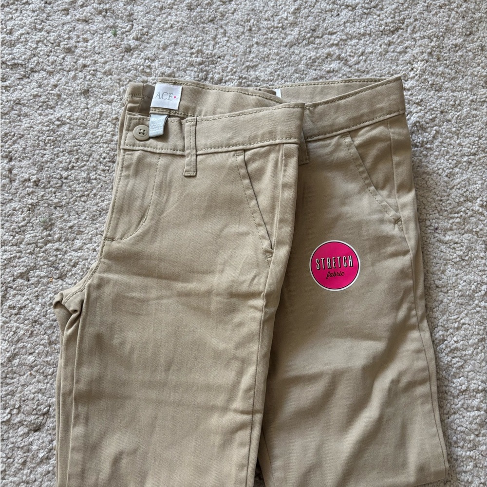 The Childrens Place Kids Uniform Stretch Chino Pants - Tan